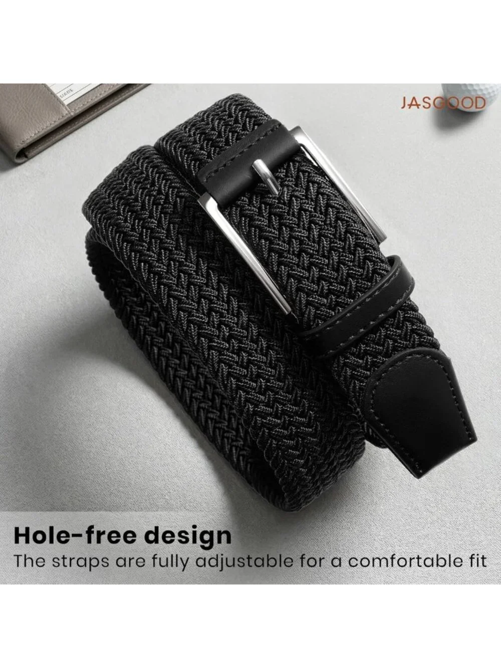 3-Pack Stretchy Elastic Golf Belts for Men - Casual Woven Braided Belts for